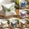 Naturally Beautiful And Elegant Butterflies Pillow Case Linen Pillow Case Sofa Home Decor Cushion Cover Cushion Cove
