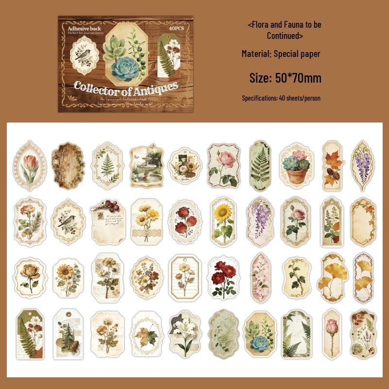 Mu Ran Retro Life Stickers: Vintage Collector Series for Journals & Collage - 4 Styles