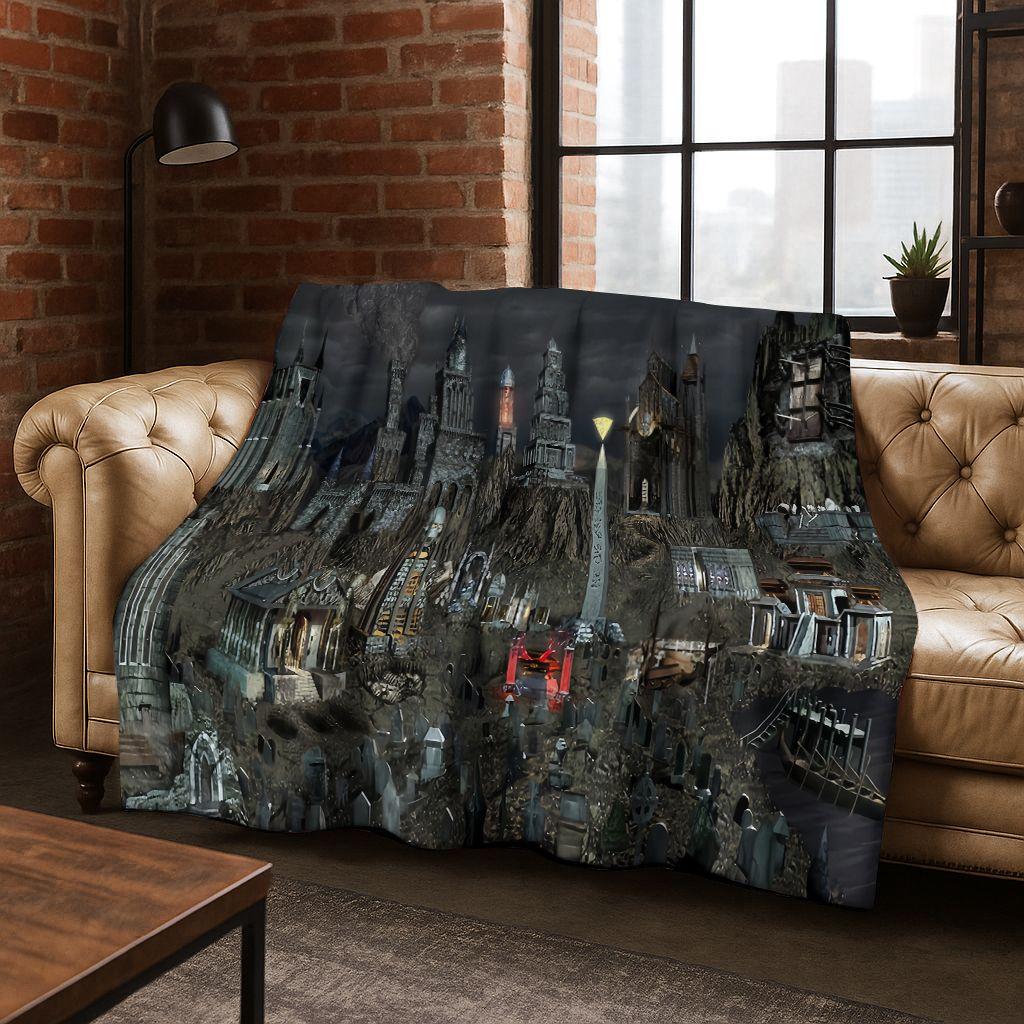 Retro Heroes of Might and Magic Map Games Art Flannel Blanket,Cozy Soft Throw Blanket for Home Bedroom Bed Sofa Cover Gift kids