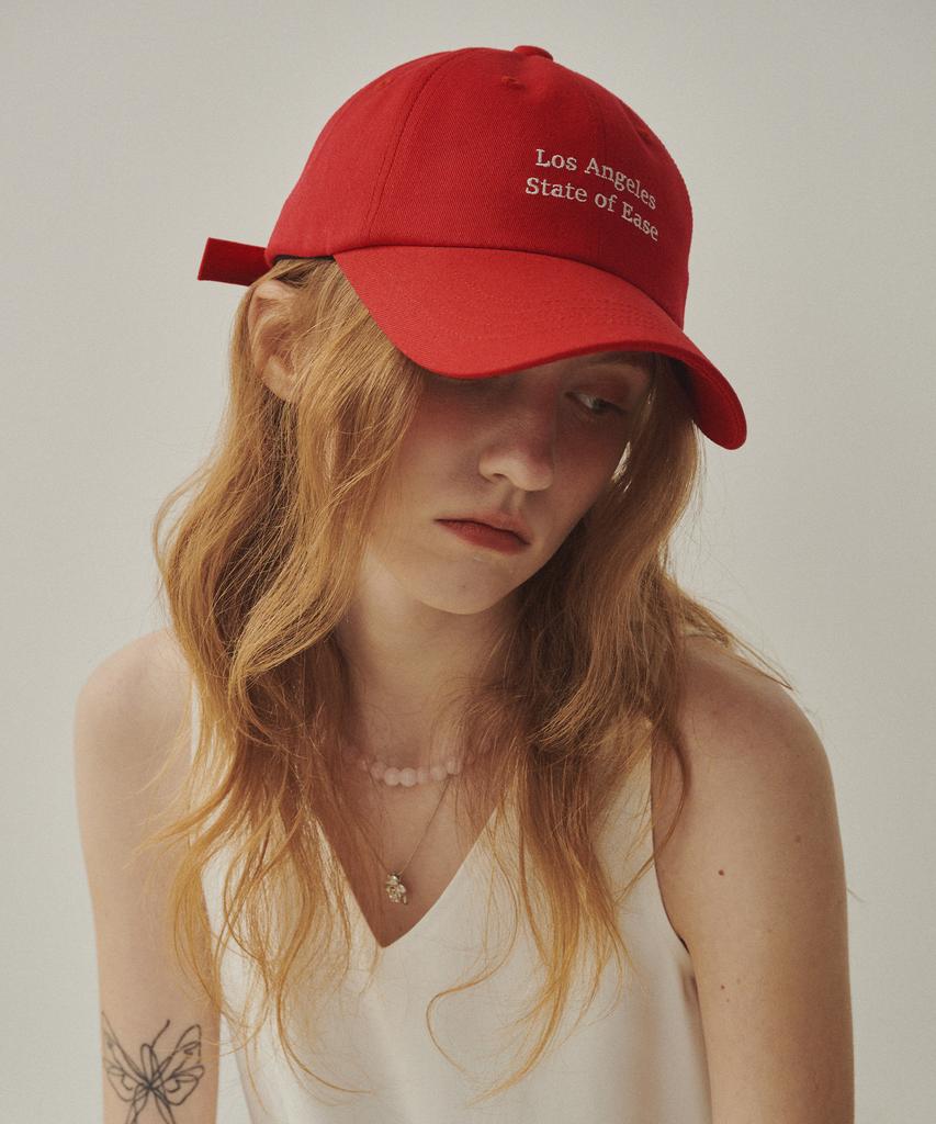 MELLY&ROSE Message Ball Cap (315351)_Red