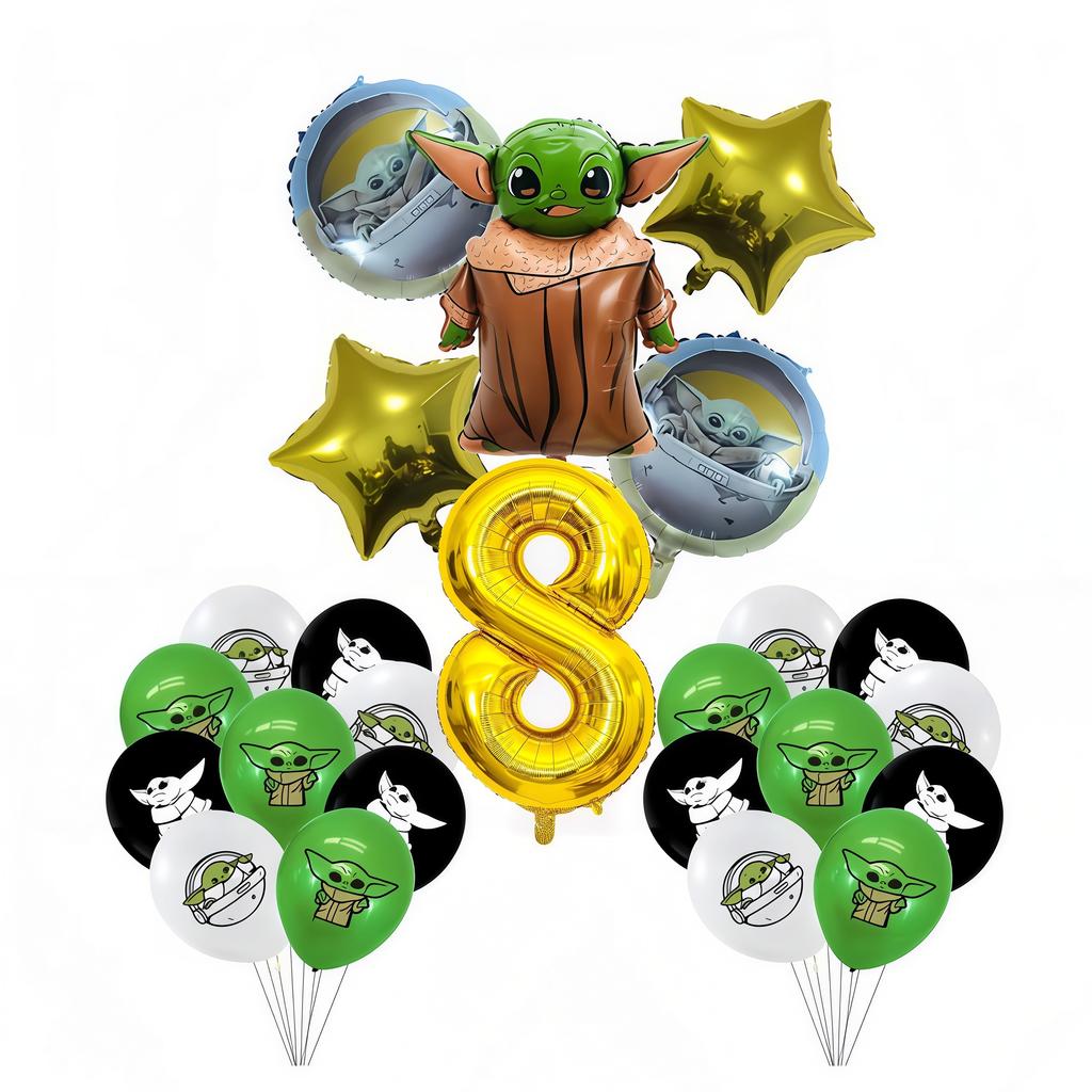 Star Waring Yoda Baby Theme Birthday Party Decoration Plate Napkin Cup Balloons Banner for Boys Favor Baby Shower Supplies Gifts