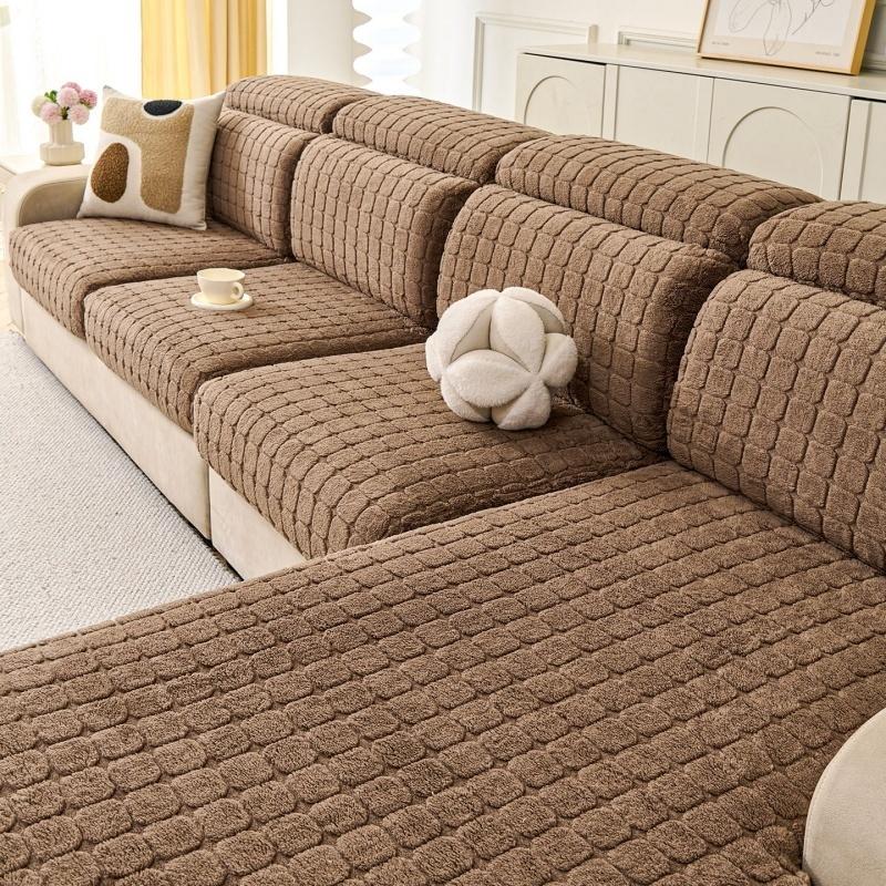 Full-Coverage Universal Fit Sofa Cover All-Season Use 3-Seater With 1 Chaise Lounge Covers Corner Couch Cushion Slipcovers