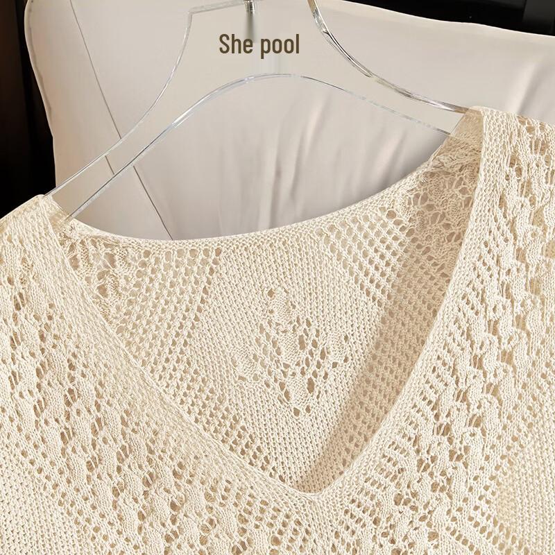 Women's French Hollow Crochet Knit Top