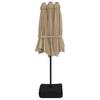 Vidaxl Ombrellone Doppio da Giardino con LED, Colore Taupe, 449X245 Cm
