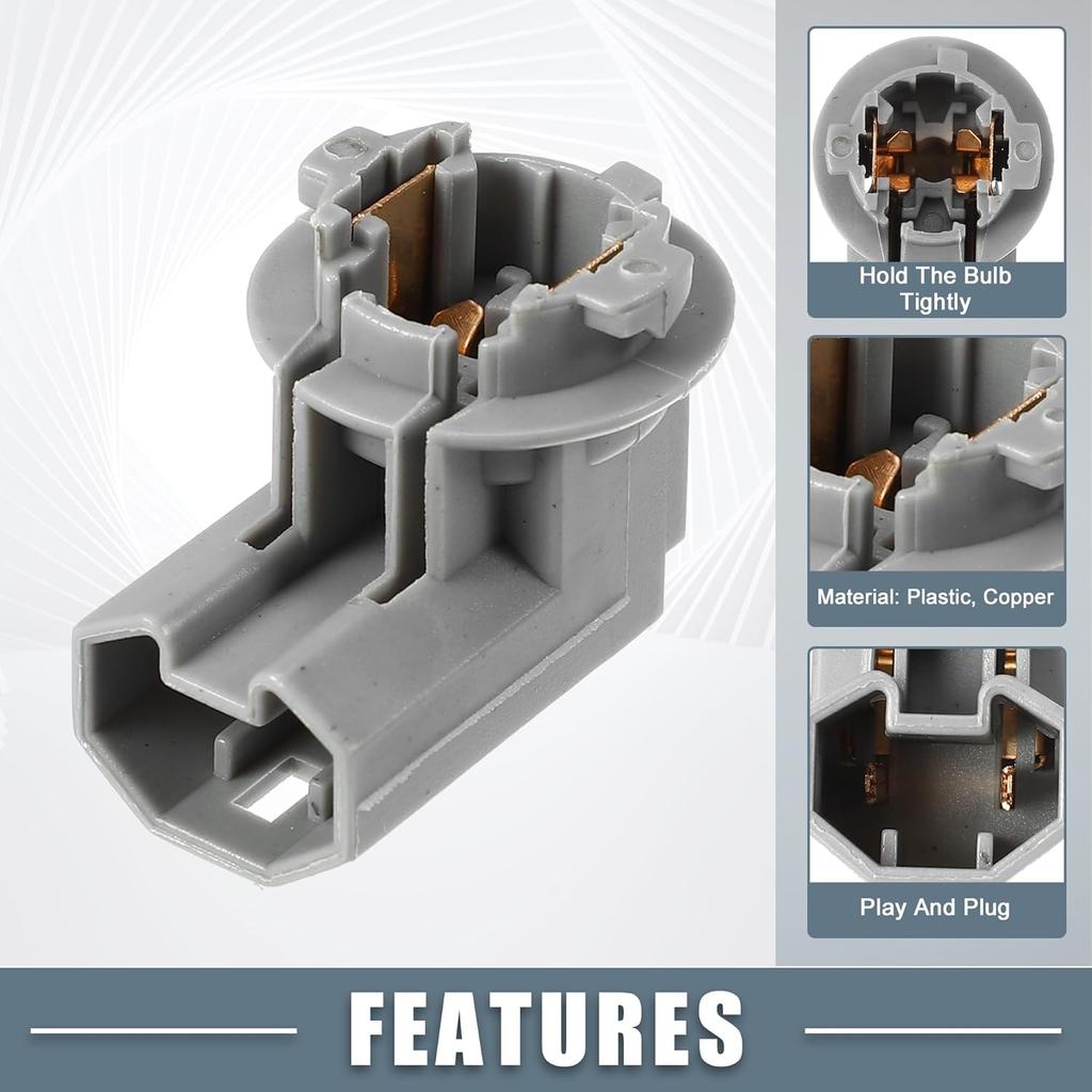 License Number Plate Lamp Light Socket Number Plate Lamp Light Socket for Lexus RX350 2004-2010 Plastic Gray