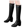 Over The Knee High Boots For Women Women'S Chunky Heel Winter Side Zipper Knee High Boots Versatile And Chaussures Femmes