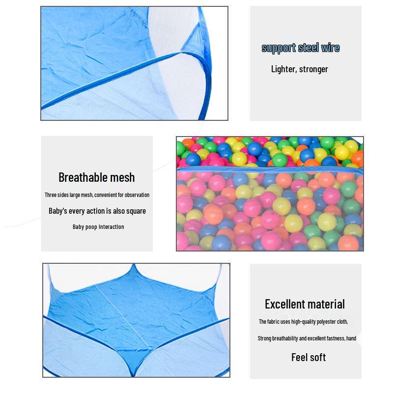 Blue Sky Ocean Kids' Pop-Up Ball Pit Tent - Animal Playpen Toy