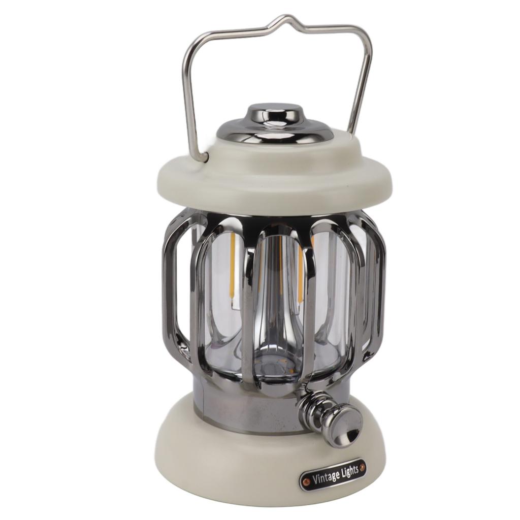 Retro Campinglicht Wiederaufladbar Warmes Licht Vintage Lampe Hängende Zeltlaterne Hof Terrasse Tragbar
