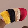 High-End Red Lamb Wool Wide-Brimmed Women’s Headband for Autumn/Winter – Elegant Skull Top Hair Tie, Perfect for Christmas & New Year