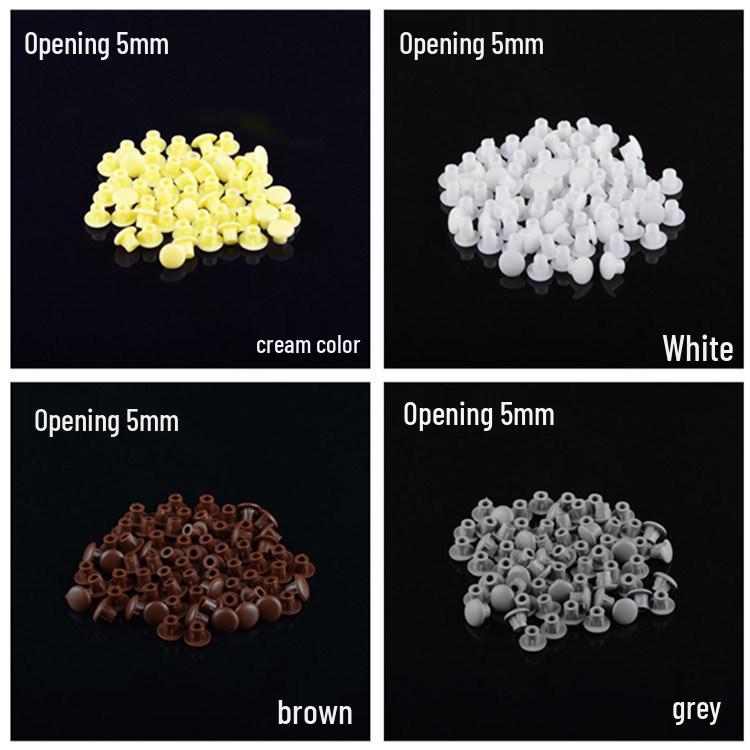 Round Plastic Hole Plugs for Cabinets and Wardrobes - Decorative Dustproof Screw Covers