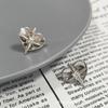 Crystal Heart Starburst Sparkly Stud Earrings - Simple & Girlish Design