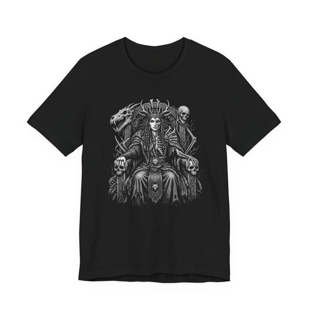 Hel Norse Goddess T-Shirt | Underworld Queen Skull Viking Gothic Tee Shirt