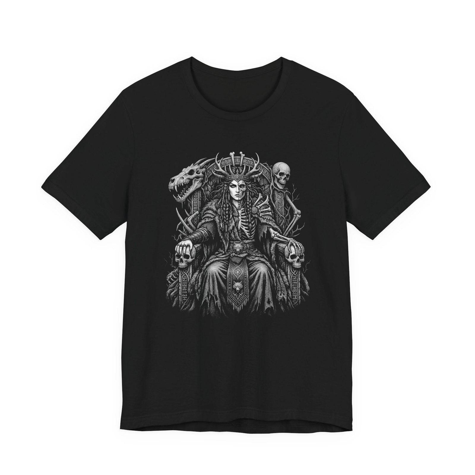 Hel Norse Goddess T-Shirt | Underworld Queen Skull Viking Gothic Tee Shirt S разноцветный