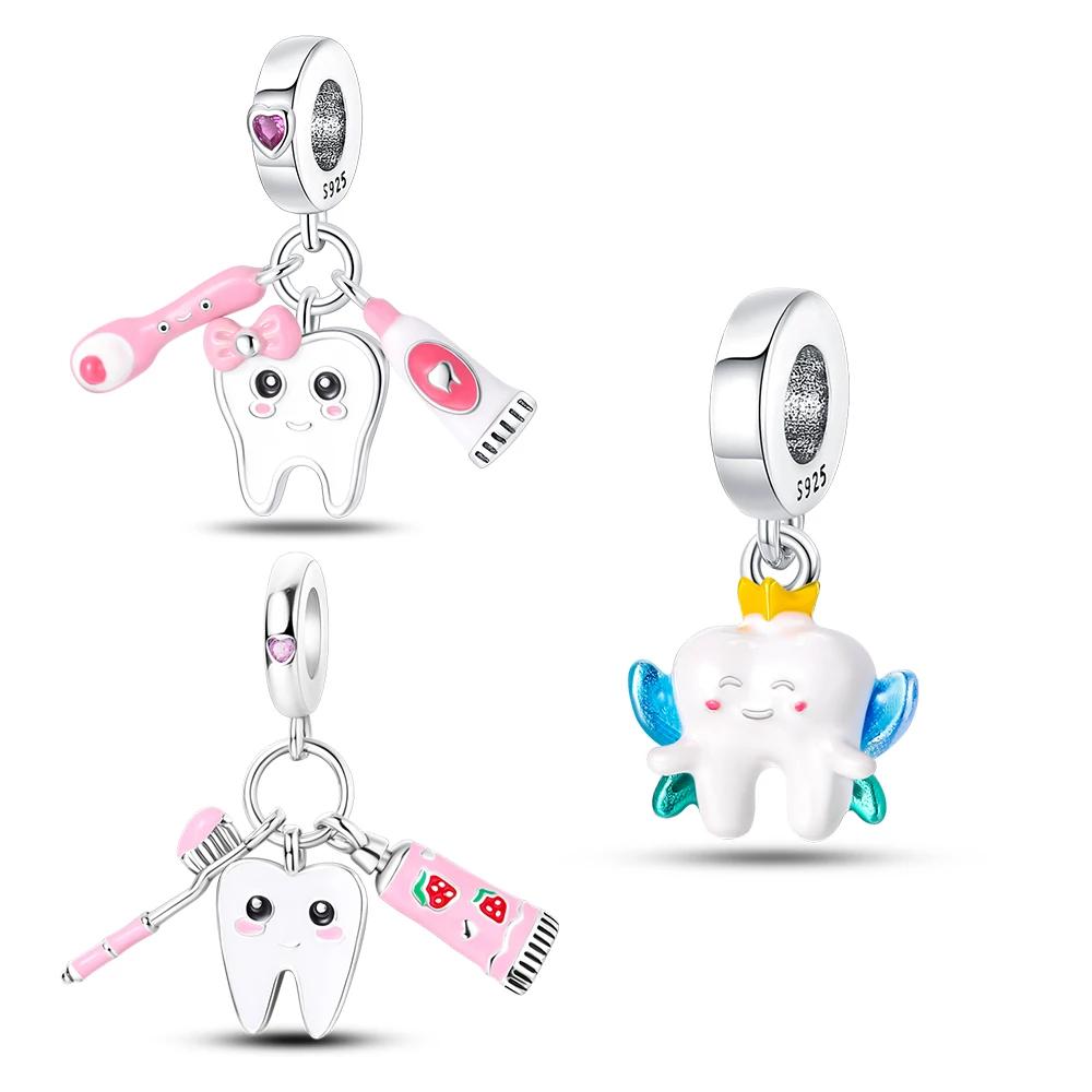 Charm Bead Components Plata Dental Trio Pendant Bead Component Copper Metal Colors Designed For Charm Bead Components Copper Metal Colors Authentic