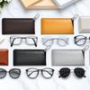 Solid Color Sunglasses Storage Bag with Keyring Hanging Sunglasses  Eyewear Accessories