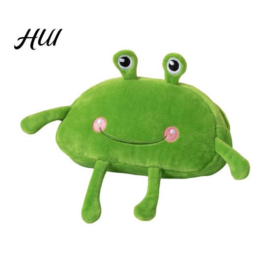 Plush Frog Pencil Case Stuffed Pen Case, Funny Bag, Fluffy Storage Pouch, Squeeze Stress Relief Toy Large Capacity Zipper Bag for Boys Girls, A