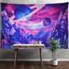 Purple Planet Cosmic Tapestry Wall Hanging Abstract Colorful Witchcraft Aesthetics Room Hippie Tapez Dormitory Decor