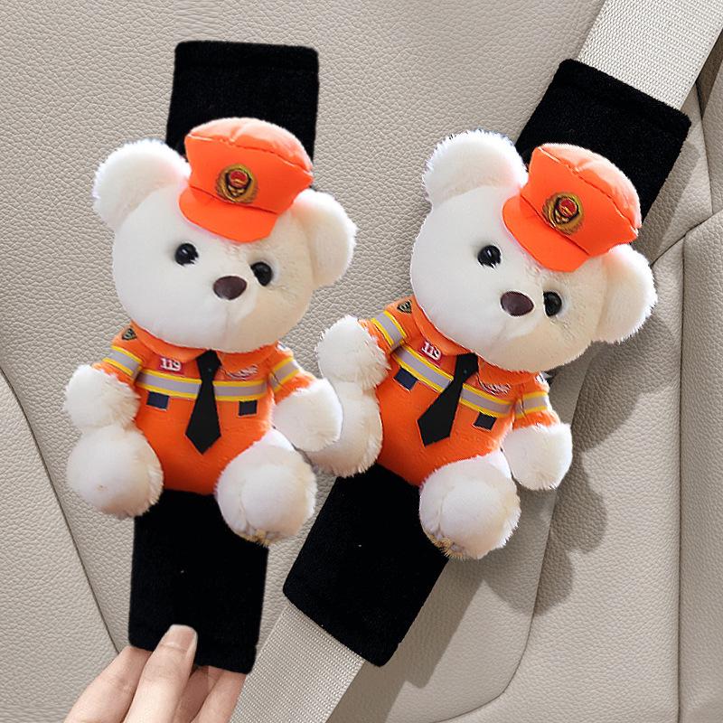 Cartoon Bear Plush Seat Belt Shoulder Pad