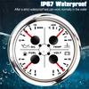 NEW-85Mm 4-In-1 Multifunction Gauge With 0-190Ohms/240-33Ohms Fuel Level Gauge Water Temp Oil Press Voltmeter