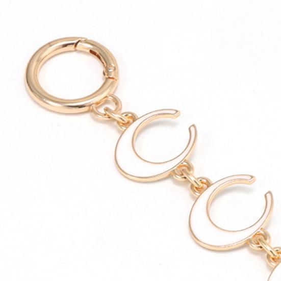 Extension Chain DIY Shoulder Bag Strap Replacement Extended Shape Chain Hollow Moon Purse Polished Lightweight Wallet Strap