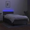 Maison Exclusive - Sommier à lattes de lit avec matelas et LED Gris foncé 80x200cm