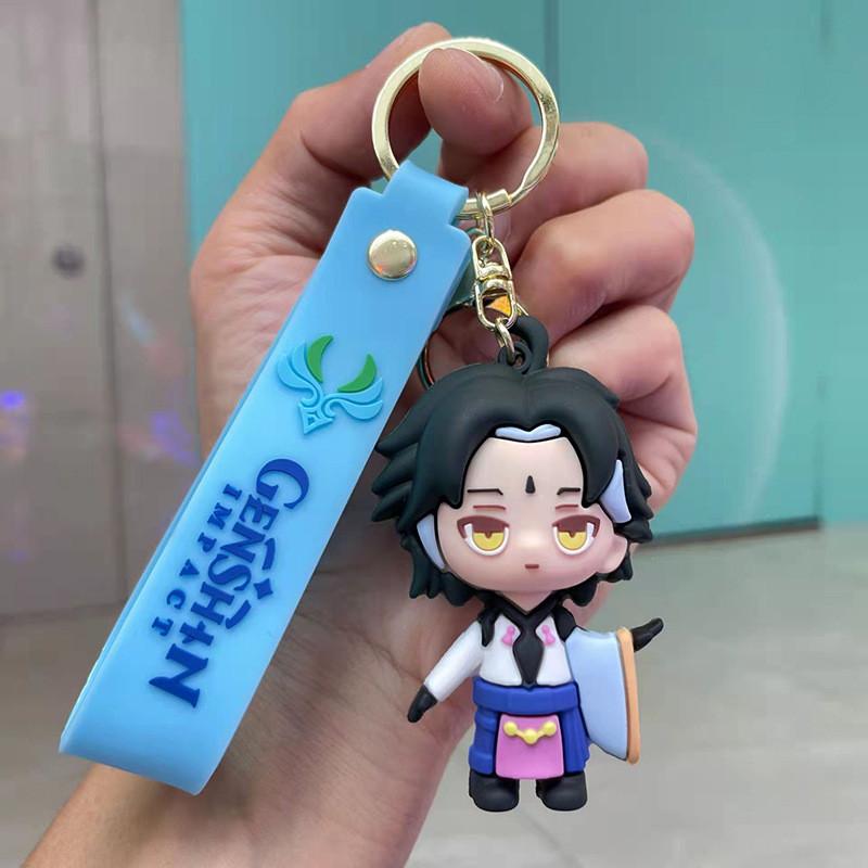 Genshin Impact And Naruto Silicone Keychain Figurine Collectible For Anime Fans