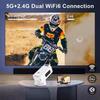 4K projector, 1280*720P, supports 4K video decoding, Android 11 300ANSI, Wifi6 BT5.0, automatic keystone correction