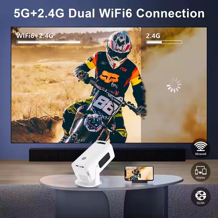 4K projector, 1280*720P, supports 4K video decoding, Android 11 300ANSI, Wifi6 BT5.0, automatic keystone correction