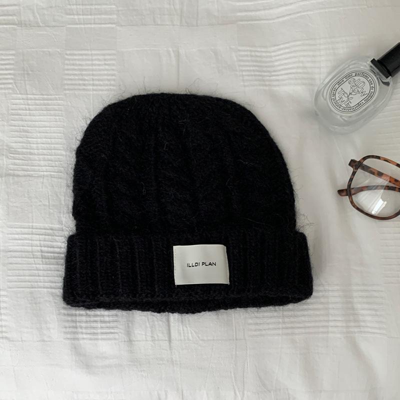 New Plush Twisted Knitted Hat for Women Winter Style Cold Proof and Warm Ear Protection Plus Velvet Thickened Fashionable Versatile Hat