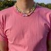 Heart Tai Chi Pattern Flower Pentagram Spliced Pearl Soft Clay Handmade Beaded Necklace for Men Factory In Stock