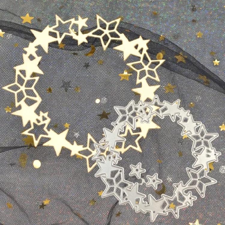Circle Star Frame Cutting Dies Embossing Stencils Cuts Stencils Star Die Cuts for Scrapbooking Card Scrapbook Decoration