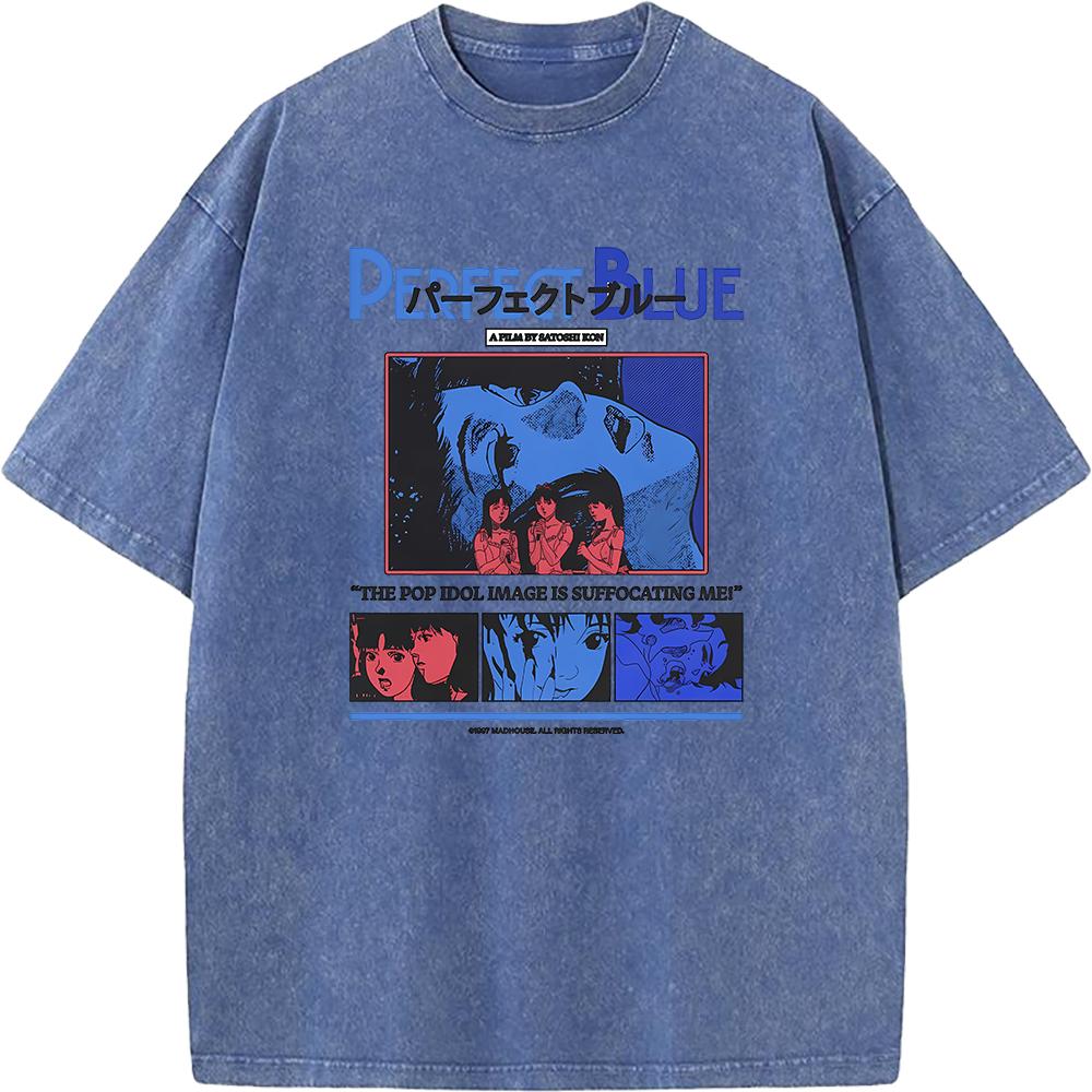 Vintage Manga Graphic Tshirt Harajuku Washed Oversized T Shirt For Mens Womens Clothing Summer Cotton Short Sleeve Tees Tops