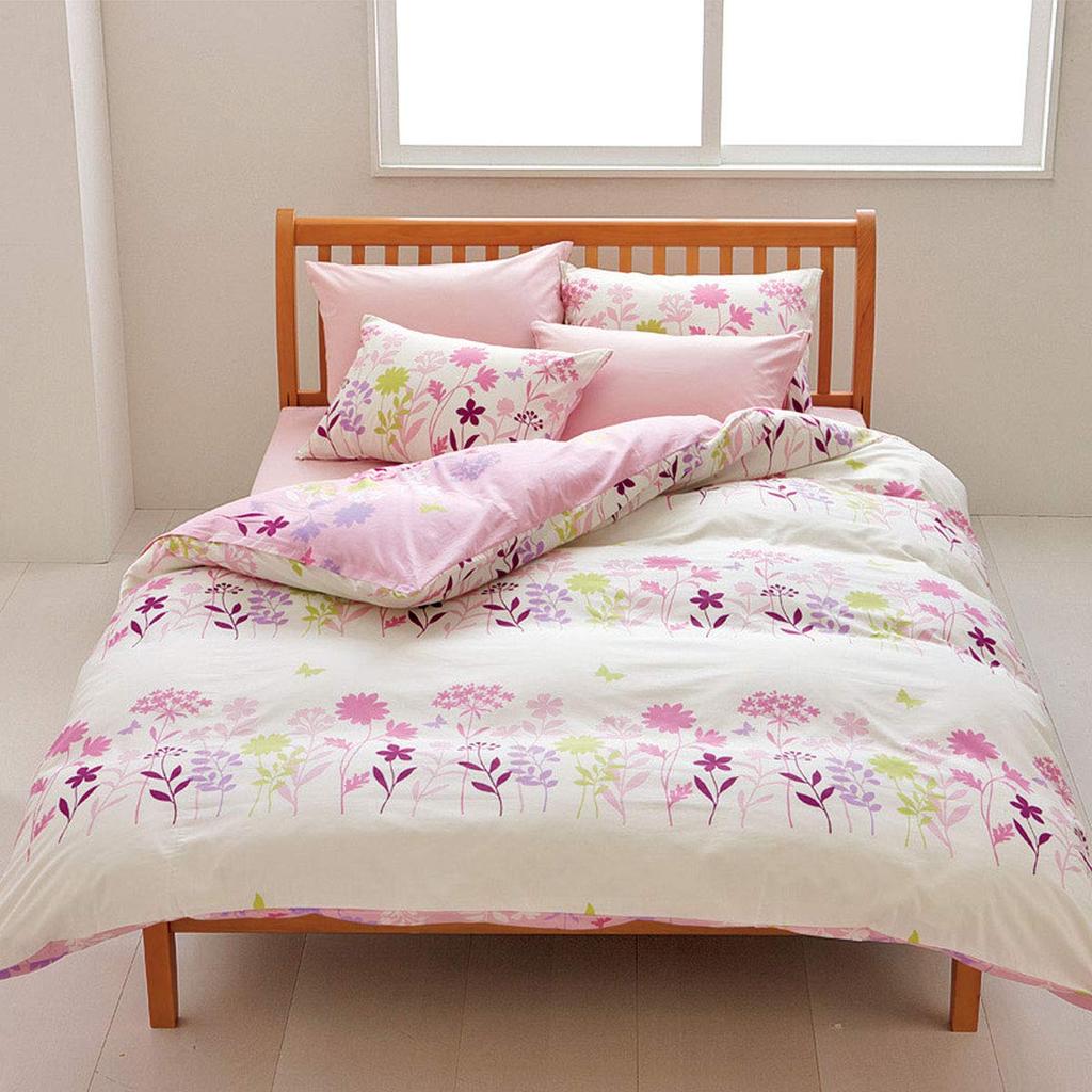 Nishikawa Mee Cover Change and Duvet Cover Single Pink Zipper On Both Sides for Easy Snap Hook for Easy Fastening Smooth Cotton with a Pleasant