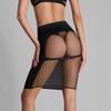 INS Mesh See-through Sexy Temptation Bodycon Skirt with Elastic Fit