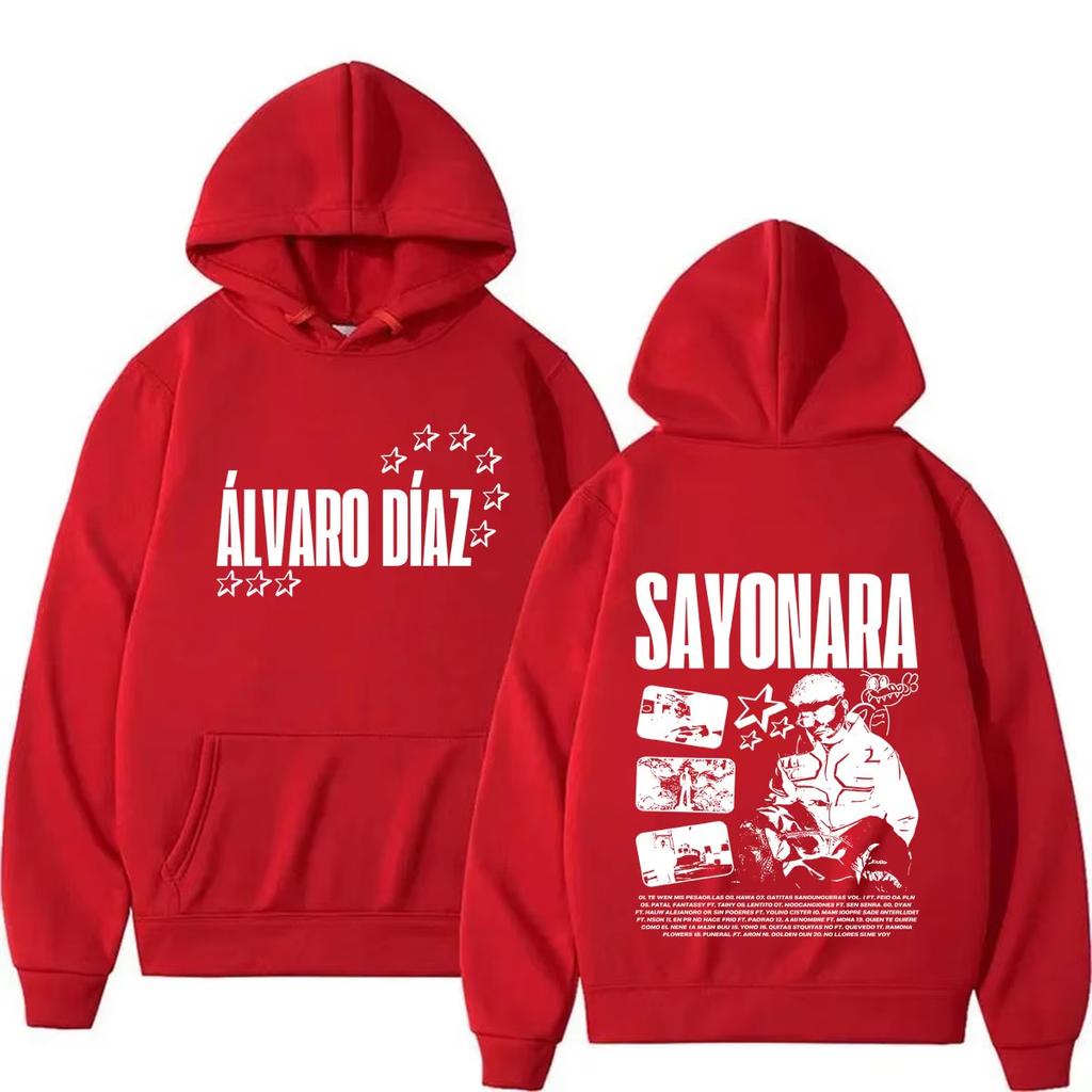 Alvaro Diaz Sayonara 2026 Graphics Print Hoodies Men Women Fashion Casual Spring Autumn Hip Hop Vintage Printed Sweatshirt
