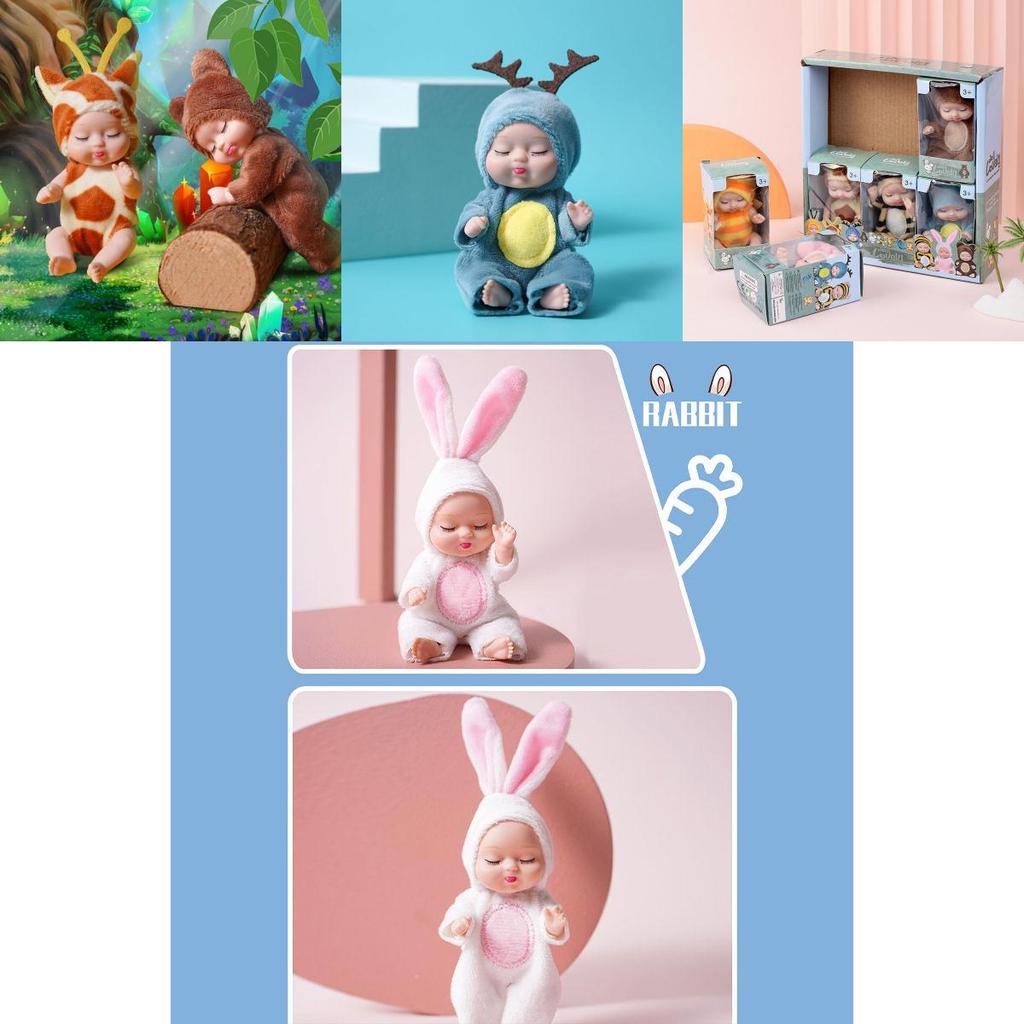 Crafted Lifelike Sleeping Newborn Baby Doll With Rotatable Limbs**