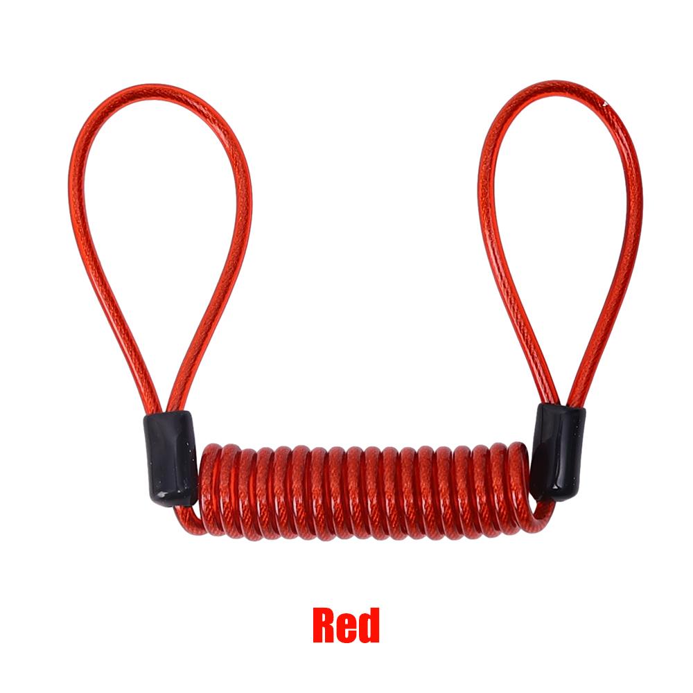 Anti-ladrão Segurança Bicicleta Scooter Cadeado Corda Segurança Motocicleta Cadeado Cabo Acessórios Motocicleta Alarme Disco Cadeado Lembrete Cordão