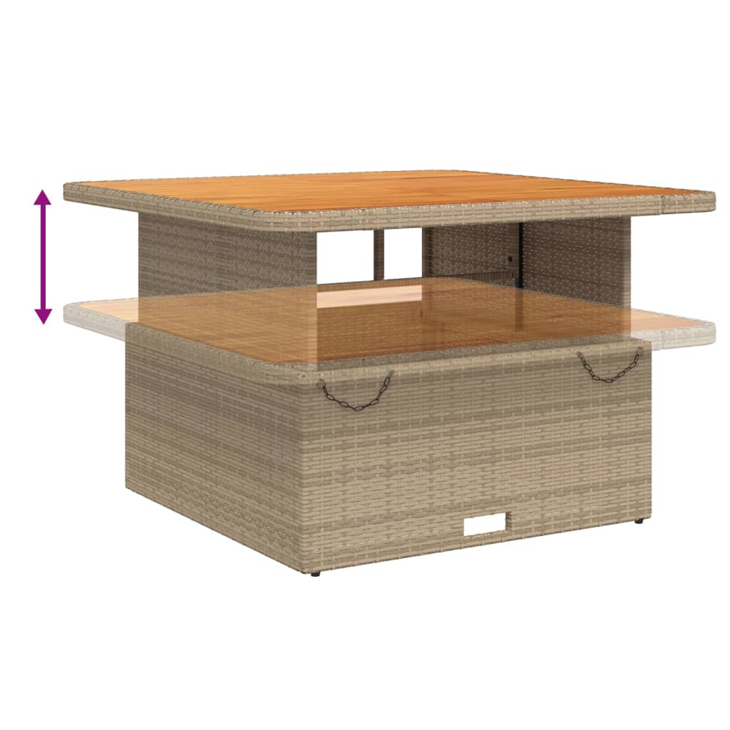Vidaxl 5-Cz. Gartenmöbel-Set mit Kissen, Beige, Polyrattan