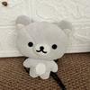 NEW Rilakkuma Plush Crossbody Bag Black White Two Tone Relax Bear Doll Coin Purse Keychain Soft Bag Kawaii Storage Handbag Decor