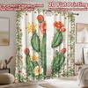 2D Flat Printing 2pcs Curtain Scene Curtains Cactus with Colorful Blooms Digital Printed Polyester Drapes Party Decorations Use