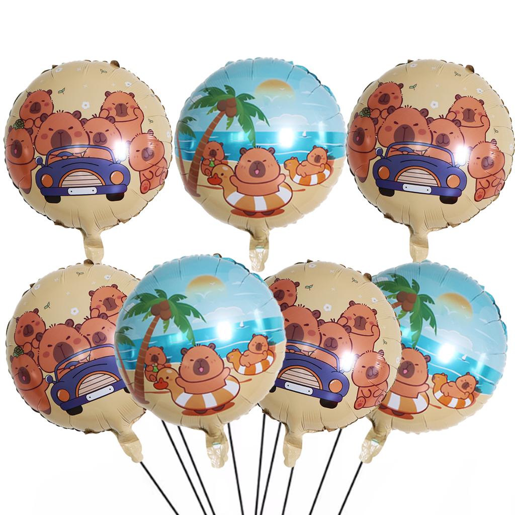 Capybara Disposable Tableware Set  Birthday Party Capybara Tablecloth Cups Plates Napkin Banner Cake Topper Kids Party Supplies