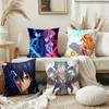 Anime Sword Art Online Pillow Case Square Double-Sided Printing Short Plush Sofa Cushion Cover Bedroom Bedside Pillow