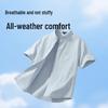 MARK FAIRWHALE Men's Pure Color Henley Short-Sleeve Shirt