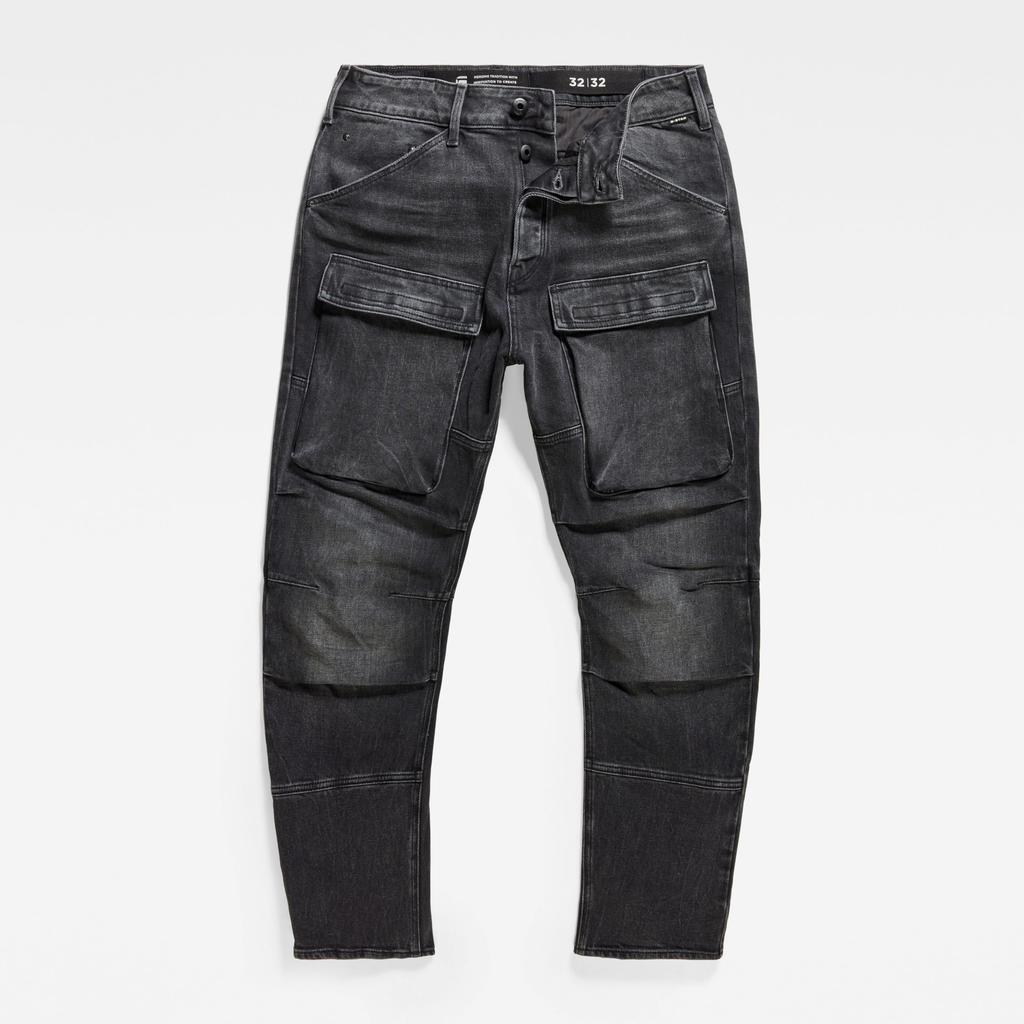 G-Star RAW Men's Jeans Straight Fit Grey 3D Regular Tapered Denim Cargo D23972-B479-G108-W28/L30