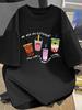 Funny Boba Tea Lover Shirt We Are All Different Positive Vibes Unisex Oversized Cotton Tee