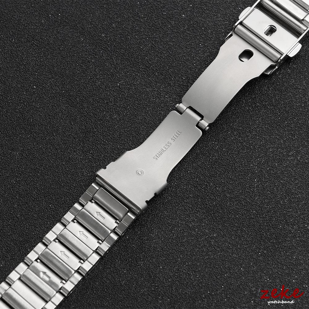 18mm 20mm 22mm 24mm Stal Nierdzewna Pasek do Zegarka Srebrny Złoty Czarny Metalowy Składany Zapięcie Uniwersalny Pasek Zakrzywiony Końiec Bransoletki do Zegarków