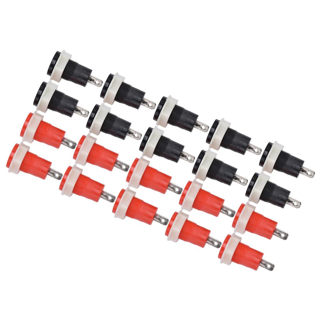 10 Pairs Binding Post Safety Type Brass Welding Terminal for 4mm Banana Plug Connector 1KV 32A