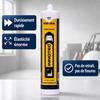 Mastic d'étanchéité blanc 290ml, mastic de jointure, mastic sanitaire blanc