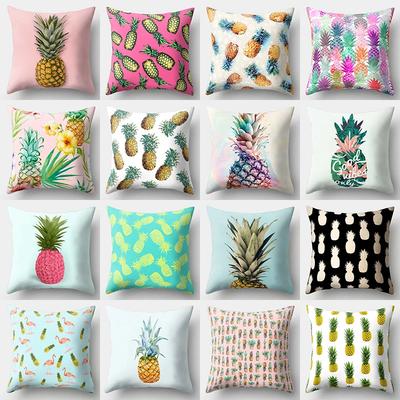 Cover Cushions 45*45cm Polyester Throw Pillow Case Yellow Pineapple Decorative Pillowcase Pillow Cover Kussensloop