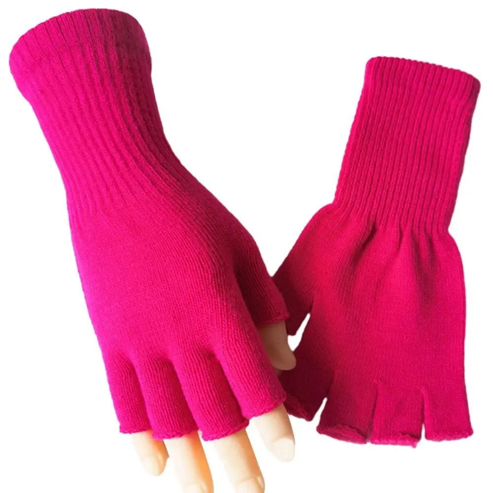 Striped Stripey Unisex One Size Fingerless Gloves Gothic Knitting Fingerless Gloves Winter Warm Elastic Comfortable Gloves